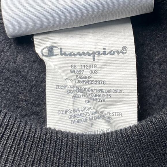 1990's - Vintage Champion Reverse Weave - Cropped Black Sweatshirt - Picture 13 of 13